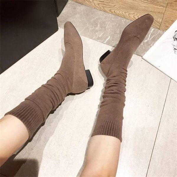 boots 2021 over-knee women's spring autumn fashion wild flat bottom with increased high-low elastic, Black
boots 2021 over-knee women's spring autumn fashion wild flat bottom with increased high-low elastic, Black