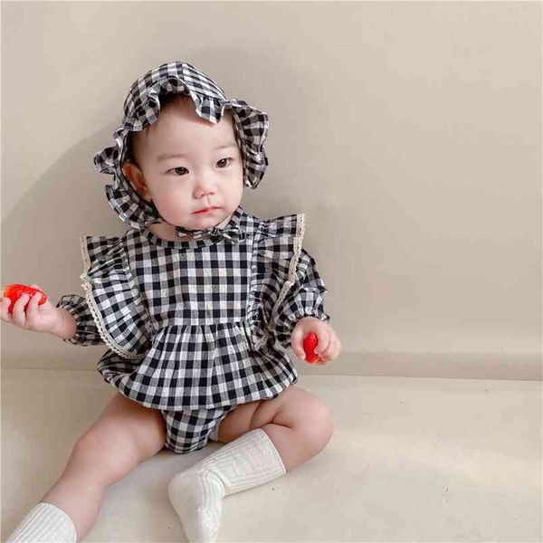 spring female baby lace long-sleeved plaid romper climbing clothes girl 210702, Blue
spring female baby lace long-sleeved plaid romper climbing clothes girl 210702, Blue