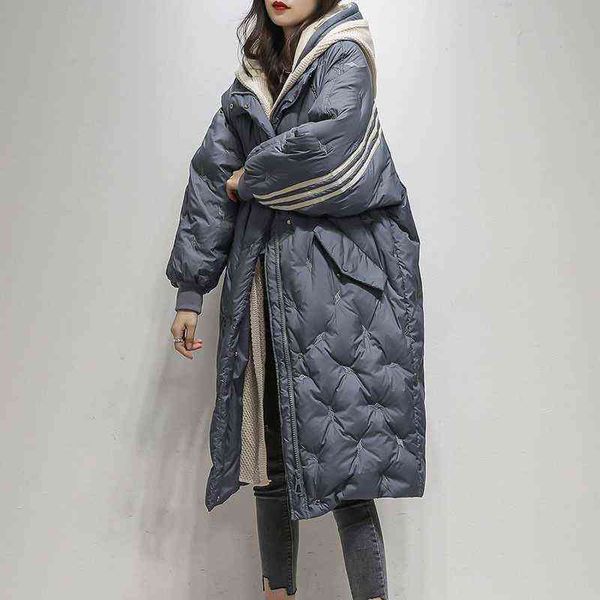 hooded 90 white duck down coat women long jacket winter loose down jackets female overcoat fashion thick parkas lady outwears 211130, Black
hooded 90 white duck down coat women long jacket winter loose down jackets female overcoat fashion thick parkas lady outwears 211130, Black