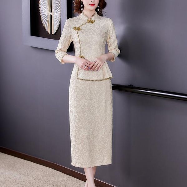 ethnic clothing 2021 fashion large women's dress with thin temperament lace embroidery improved cheongsam mother's, Red
ethnic clothing 2021 fashion large women's dress with thin temperament lace embroidery improved cheongsam mother's, Red