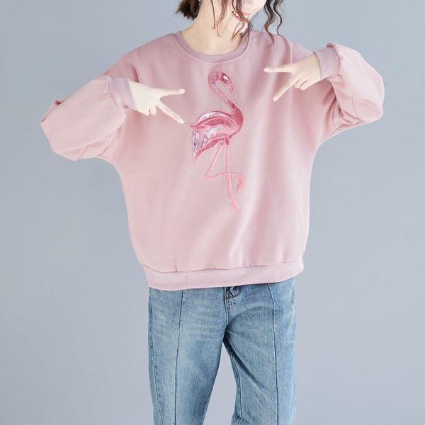 women's hoodies & sweatshirts sweatshirt autumn long sleeve pullover women female faux fur flamingo black round neck casual
women's hoodies & sweatshirts sweatshirt autumn long sleeve pullover women female faux fur flamingo black round neck casual