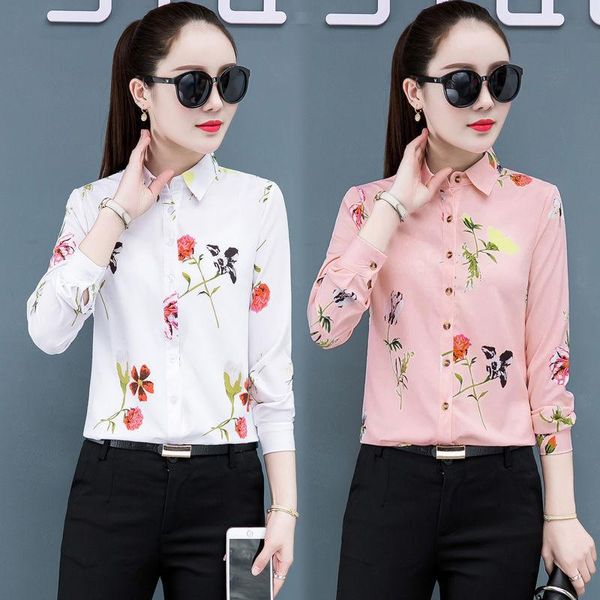 women's blouses & shirts 5xl plus size 2021 spring women fashion long sleeve floral print chiffon blouse casual office shirt slim blus, White
women's blouses & shirts 5xl plus size 2021 spring women fashion long sleeve floral print chiffon blouse casual office shirt slim blus, White