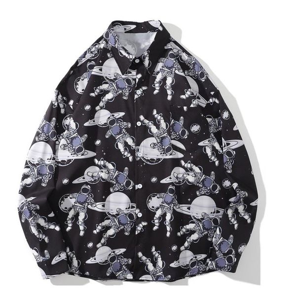 men's casual shirts planet alien printed shirt men 2021 single-breasted turn-down collar cardigan long sleeve harajuku high street, White;black
men's casual shirts planet alien printed shirt men 2021 single-breasted turn-down collar cardigan long sleeve harajuku high street, White;black