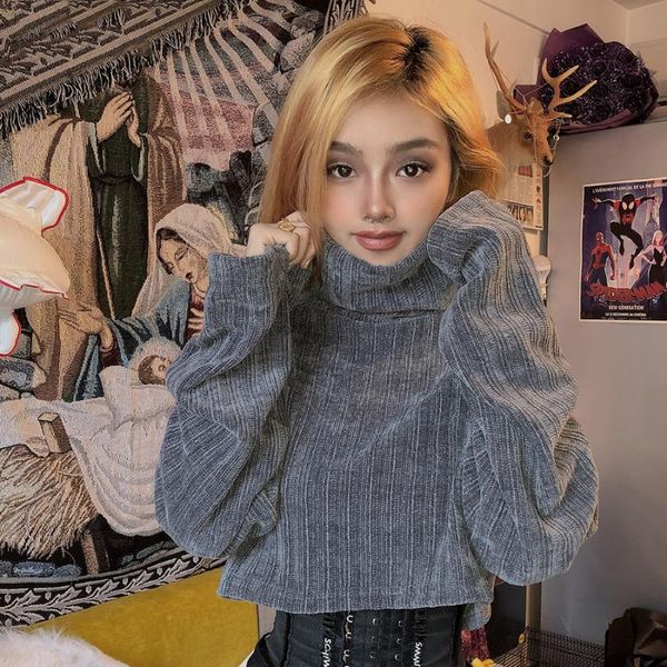women's t-shirt turtleneck sweater autume winter crop mujer slim loose, White
women's t-shirt turtleneck sweater autume winter crop mujer slim loose, White