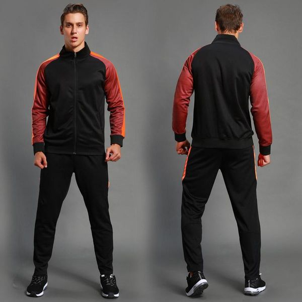 running sets 2pcs set men's soccer sportswear tracksuit jacket football training suit autumn winter spring long sleeve zipper and pants, Black;blue
running sets 2pcs set men's soccer sportswear tracksuit jacket football training suit autumn winter spring long sleeve zipper and pants, Black;blue