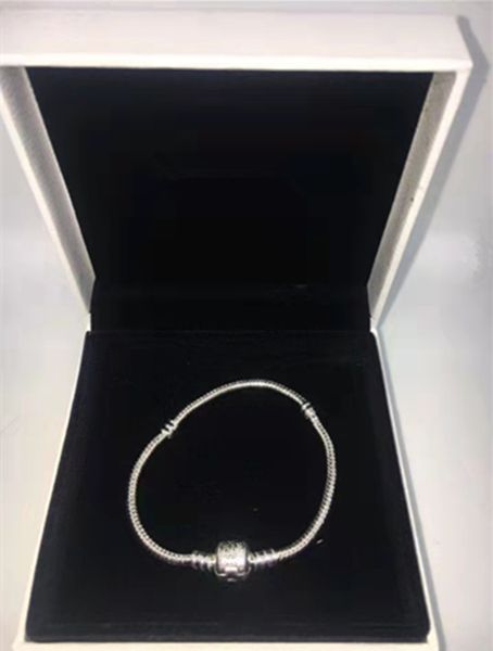 1 piece 925 sterling silver beaded strands bracelet ladies snake chain charm beads suitable fit pandora beads gifts with box, Black
1 piece 925 sterling silver beaded strands bracelet ladies snake chain charm beads suitable fit pandora beads gifts with box, Black