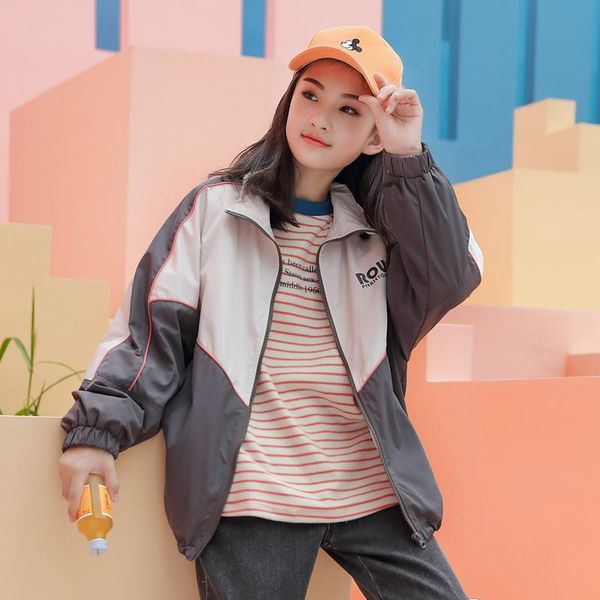 plain girl contrast stitching jacket middle school plush sports casual coat 1a80313 women's jackets, Black;brown
plain girl contrast stitching jacket middle school plush sports casual coat 1a80313 women's jackets, Black;brown
