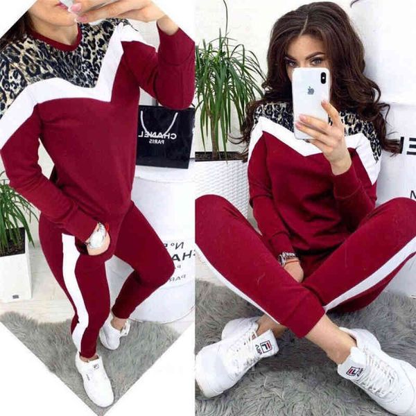 women's tracksuits leopard splice tracksuit women two piece set spring autumn clothes long sleeve sweatshirt and pants sweat s, Gray
women's tracksuits leopard splice tracksuit women two piece set spring autumn clothes long sleeve sweatshirt and pants sweat s, Gray