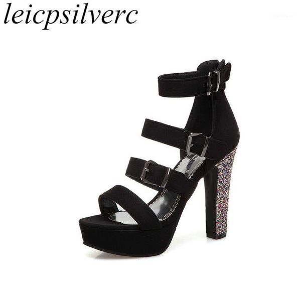 women's sandals super high heel buckle peep toe thick platform 2021 fashion spring summer black big size 34-441
women's sandals super high heel buckle peep toe thick platform 2021 fashion spring summer black big size 34-441