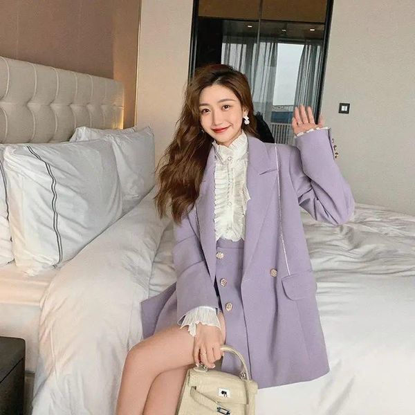 women's suits & blazers women 2021 spring autumn fashion vintage blazer female double breasted oversized jacket ladies long sleeve z173, White;black
women's suits & blazers women 2021 spring autumn fashion vintage blazer female double breasted oversized jacket ladies long sleeve z173, White;black