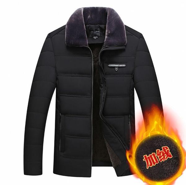winter warm jacket men coat cotton clothes short down with thick velvet middle-aged and elderly fur collar b290, Black
winter warm jacket men coat cotton clothes short down with thick velvet middle-aged and elderly fur collar b290, Black