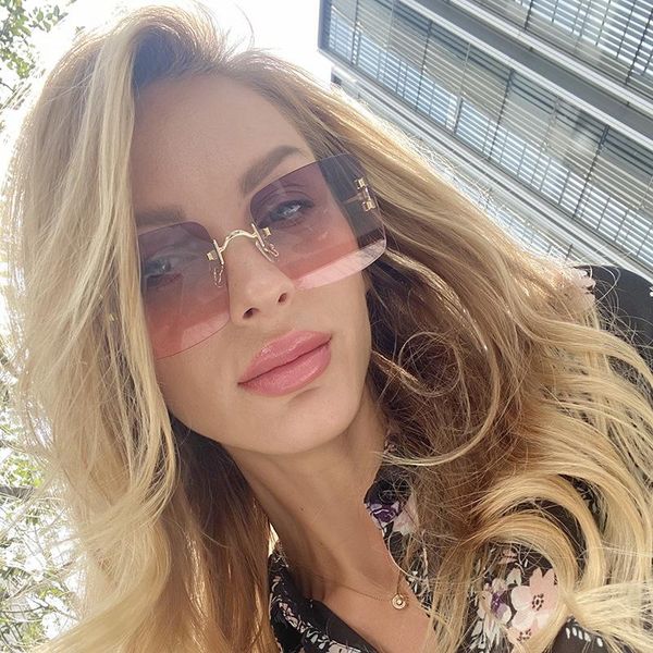 sunglasses 2021 the listing frameless women's net red time limited, White;black
sunglasses 2021 the listing frameless women's net red time limited, White;black
