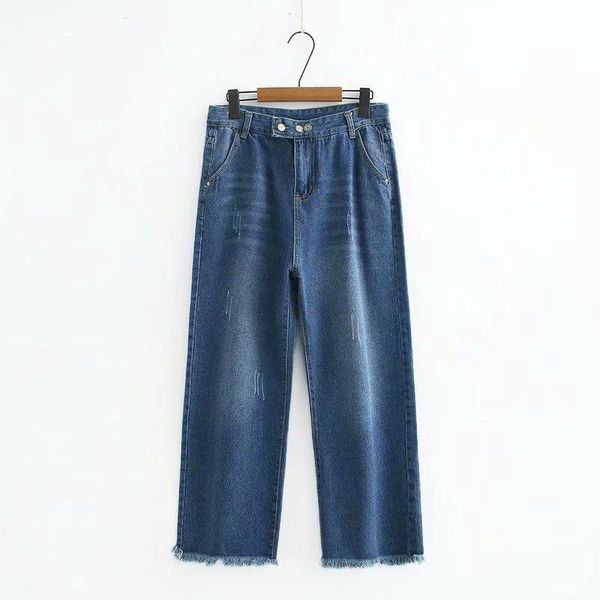women's jeans xl-5xl casual straight oversized vintage long denim pants, Blue
women's jeans xl-5xl casual straight oversized vintage long denim pants, Blue