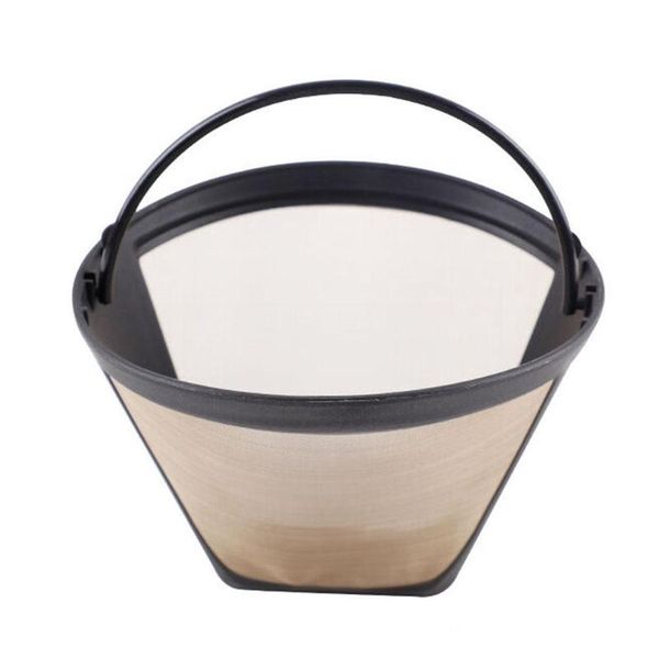 coffee filters steel washable handle filter reusable cone-style refillable golden tone
coffee filters steel washable handle filter reusable cone-style refillable golden tone