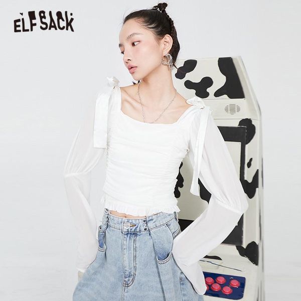 women's blouses & shirts elfsack solid contrast lace casual milkmaid blouse women,2021 spring full sleeve zipper backless female,basic, White
women's blouses & shirts elfsack solid contrast lace casual milkmaid blouse women,2021 spring full sleeve zipper backless female,basic, White