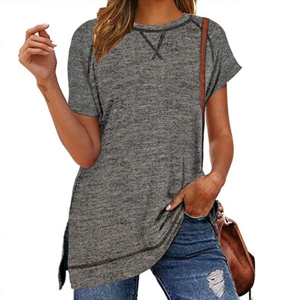 women's t-shirt loose casual cotton short sleeve summer women simple solid color tshirts side splited good quality o-neck basic 2xl, White
women's t-shirt loose casual cotton short sleeve summer women simple solid color tshirts side splited good quality o-neck basic 2xl, White