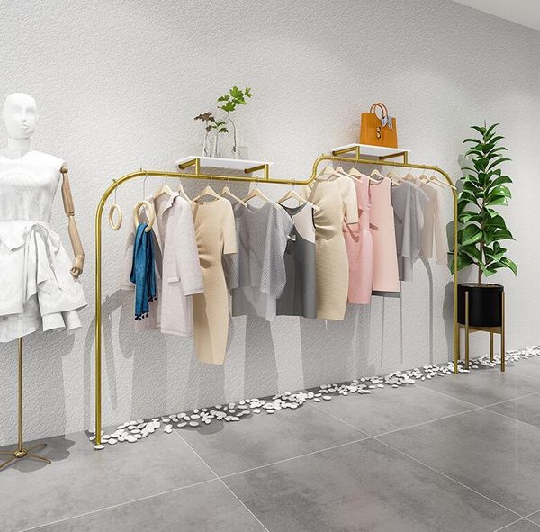 clothing store display shelf wall stainless steel wire brushed clothes rack simple creative hooks & rails
clothing store display shelf wall stainless steel wire brushed clothes rack simple creative hooks & rails