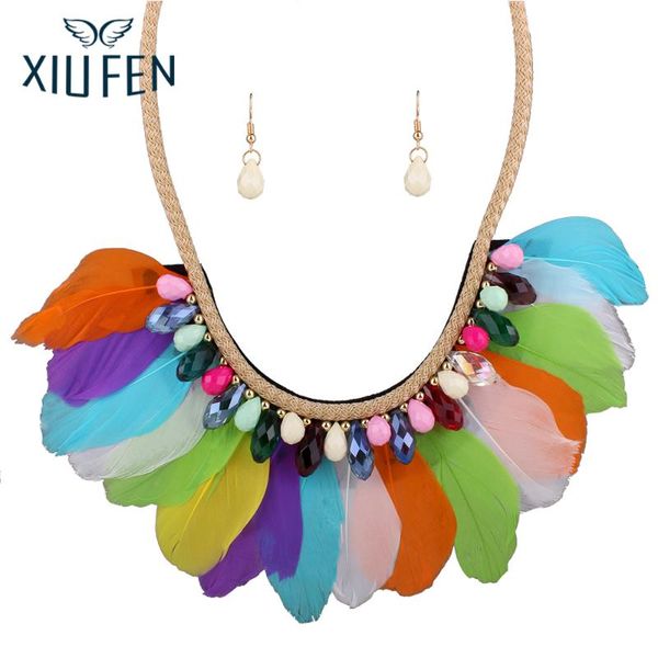 chokers xiufen bohemian national wind feathers crystal braided rope necklace suit sets of chain color 2021 zk35, Golden;silver
chokers xiufen bohemian national wind feathers crystal braided rope necklace suit sets of chain color 2021 zk35, Golden;silver