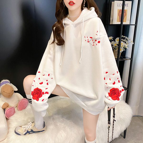 250g large sweater embroidered new plush thickened medium length fat mm crane lady, Blue;black
250g large sweater embroidered new plush thickened medium length fat mm crane lady, Blue;black