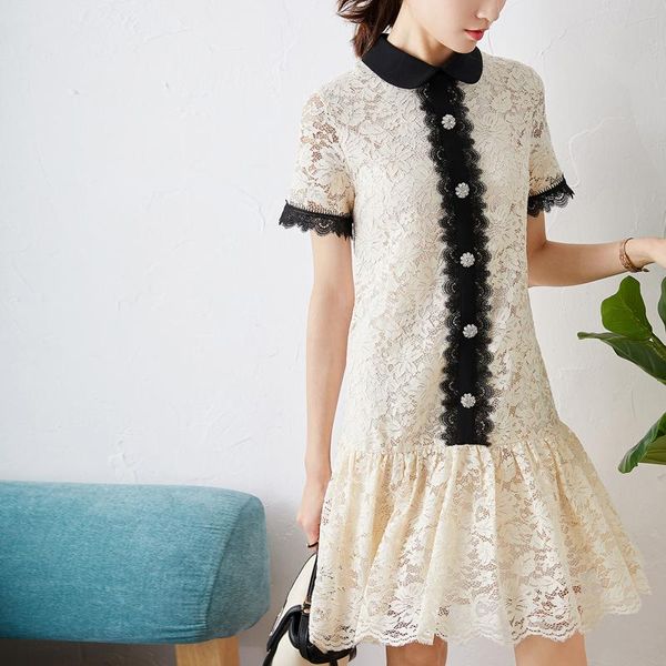 rhinestone silk lace and flounce dress with feminine style casual dresses, Black;gray
rhinestone silk lace and flounce dress with feminine style casual dresses, Black;gray