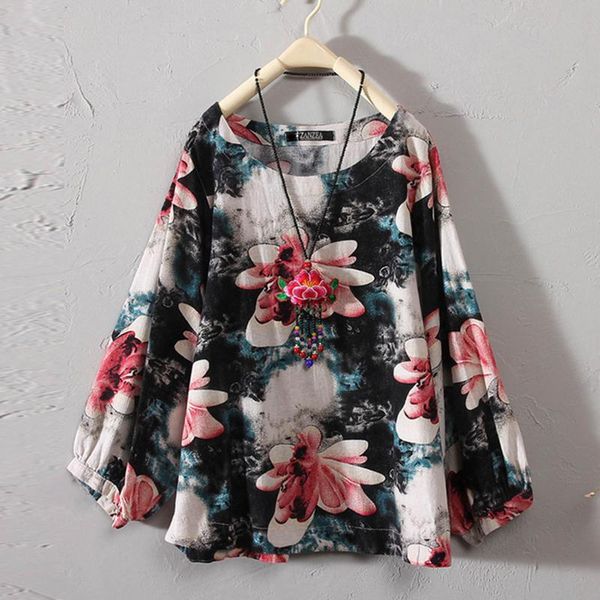 women's blouses & shirts summer small floral cotton and linen fashion woman femme o-neck long sleeve shirt loose blouse plus size blusa, White
women's blouses & shirts summer small floral cotton and linen fashion woman femme o-neck long sleeve shirt loose blouse plus size blusa, White