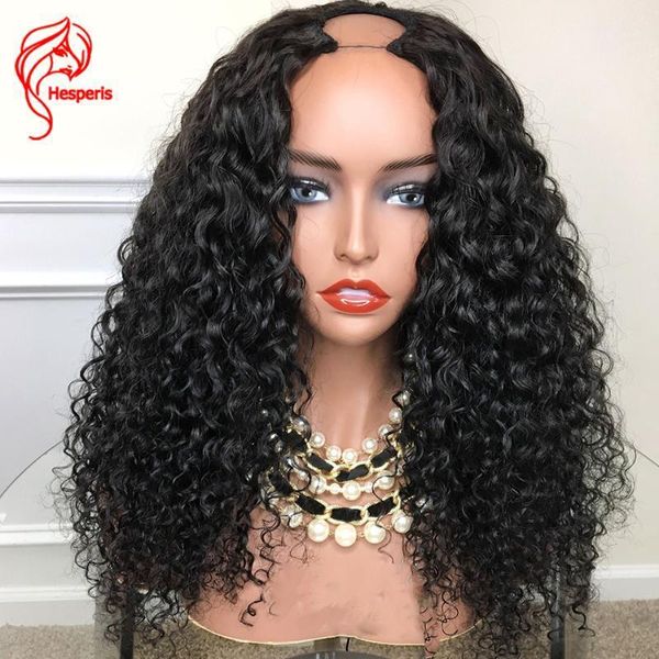 hesperis curly human hair wigs 180 density brazilian remy u part with clips for women 1x4"opening half wig1, Black;brown
hesperis curly human hair wigs 180 density brazilian remy u part with clips for women 1x4"opening half wig1, Black;brown