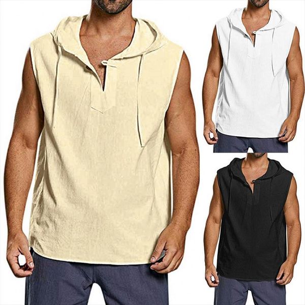 oversized mens baggy cotton linen solid button beach sleeveless hooded shirt tank ropa hombre gym clothing bodybuilding, White;black
oversized mens baggy cotton linen solid button beach sleeveless hooded shirt tank ropa hombre gym clothing bodybuilding, White;black