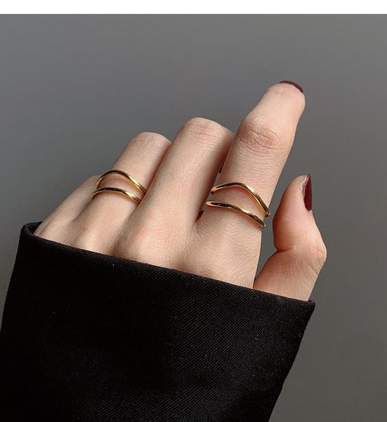 925 sterling silver plated charm band rings for women couples fashion gold color double layered curve opening adjustable finger ring party l
925 sterling silver plated charm band rings for women couples fashion gold color double layered curve opening adjustable finger ring party l