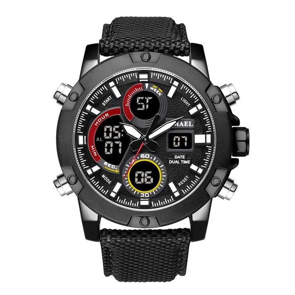 wristwatches synoke mens watches three eyes quartz watch hardlex glass nylon belt digital dual display alarm dial business male clock, Slivery;brown
wristwatches synoke mens watches three eyes quartz watch hardlex glass nylon belt digital dual display alarm dial business male clock, Slivery;brown