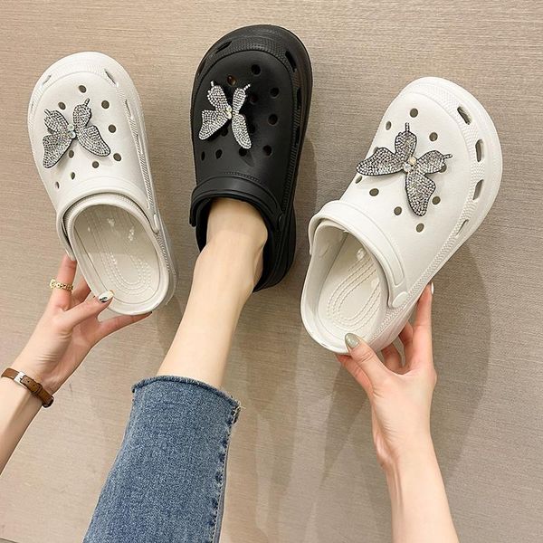 slippers crystal butterfly cut out women flip flops thick soled slides summer beach shoes woman platform sandals creepers mules, Black
slippers crystal butterfly cut out women flip flops thick soled slides summer beach shoes woman platform sandals creepers mules, Black