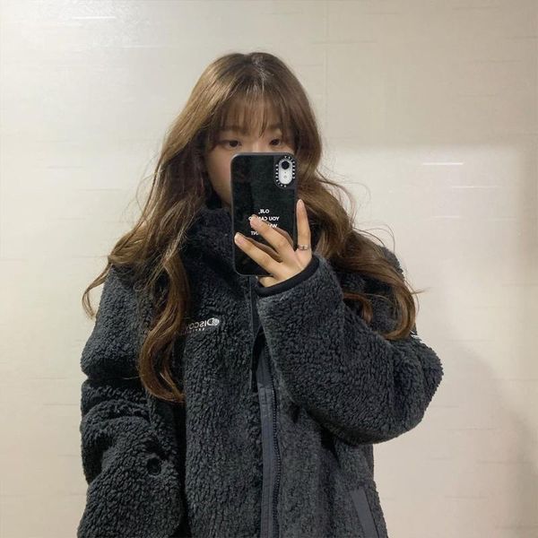 women's jackets fafa korean jacket winter lamb cashmere loose hooded thickened inner warm wool sweater fashion versatile, Black;brown
women's jackets fafa korean jacket winter lamb cashmere loose hooded thickened inner warm wool sweater fashion versatile, Black;brown