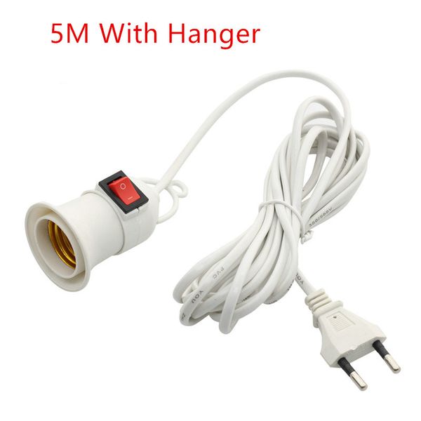 hanger design e27 lamp bases us/eu with 5m cord holder adapter converter on/off for bulb light socket pendant lamps
hanger design e27 lamp bases us/eu with 5m cord holder adapter converter on/off for bulb light socket pendant lamps
