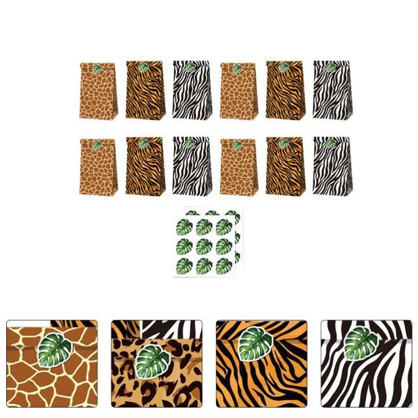 gift wrap 12pcs jungle animal theme paper bags candy with 2 sheets stickers
gift wrap 12pcs jungle animal theme paper bags candy with 2 sheets stickers