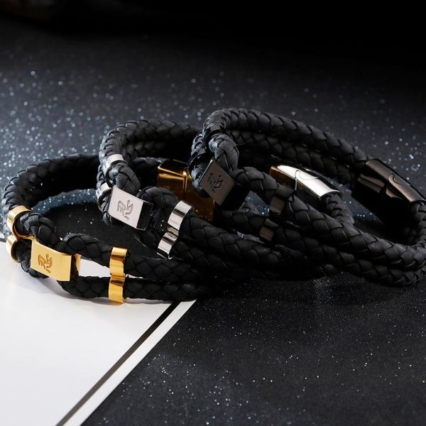 tennis braided genuine leather men bracelet with chinese characters ren engraved double rope chain cowhide mens bracelets 316l s.steel, Golden;silver
tennis braided genuine leather men bracelet with chinese characters ren engraved double rope chain cowhide mens bracelets 316l s.steel, Golden;silver