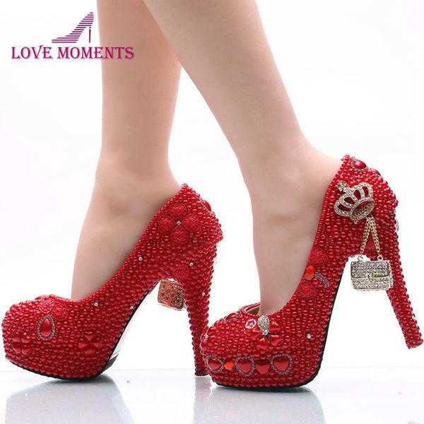 handmade wedding shoes red pearl and rhinestone bride round toe platform women party prom high heels plus size 11 12 dress, Black
handmade wedding shoes red pearl and rhinestone bride round toe platform women party prom high heels plus size 11 12 dress, Black
