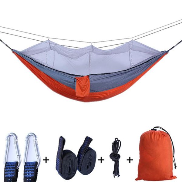 1-2 person portable outdoor camping hammock with mosquito net high strength parachute fabric hanging bed hunting sleeping swing tents and sh
1-2 person portable outdoor camping hammock with mosquito net high strength parachute fabric hanging bed hunting sleeping swing tents and sh