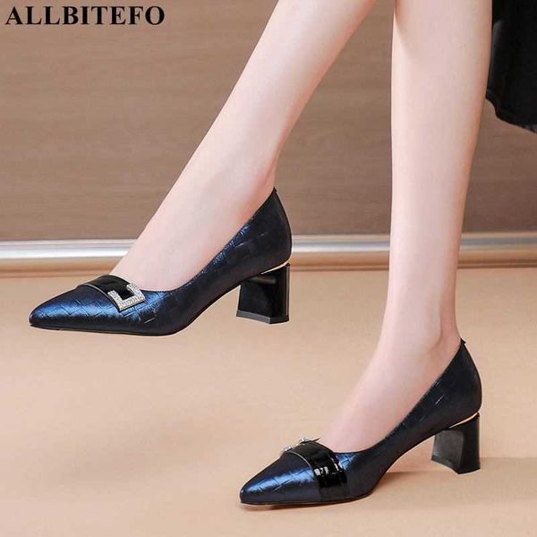allbitefo size 34-42 thick heel comfortable sheepskin genuine leather women heels shoes classic blue fashion high heel shoes 210611, Black
allbitefo size 34-42 thick heel comfortable sheepskin genuine leather women heels shoes classic blue fashion high heel shoes 210611, Black