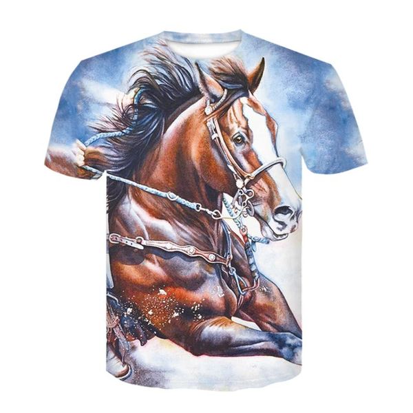 men's t-shirts latest design of couple summer t-shirt fashion trend printed animal horse men and women street wear, White;black
men's t-shirts latest design of couple summer t-shirt fashion trend printed animal horse men and women street wear, White;black