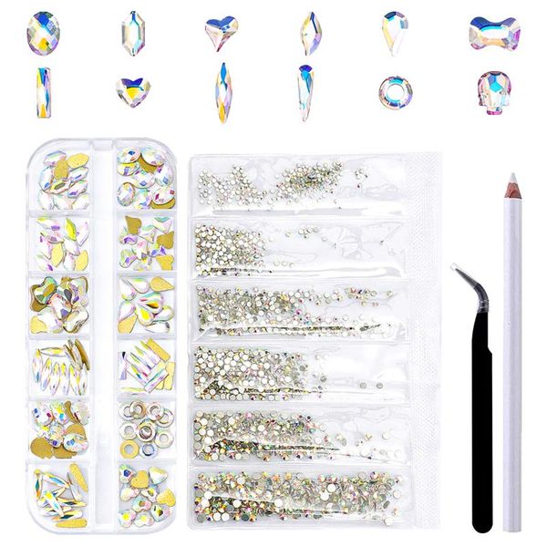 4colors 1440pcs nail art crystal flat back rhinestone diamond gem 3d glitter diy decoration for nails accessories manicure decorations, Silver;gold
4colors 1440pcs nail art crystal flat back rhinestone diamond gem 3d glitter diy decoration for nails accessories manicure decorations, Silver;gold