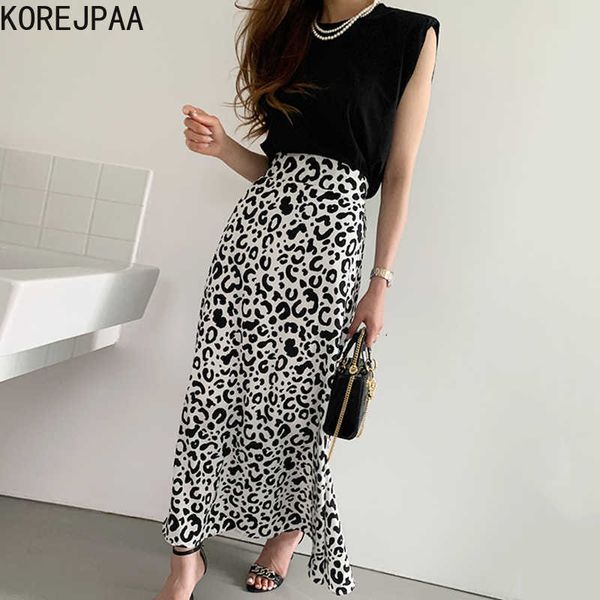korejpaa women sets summer temperament all-match round neck loose vest knit sweater high waist leopard print a-line skirt 210526, White
korejpaa women sets summer temperament all-match round neck loose vest knit sweater high waist leopard print a-line skirt 210526, White