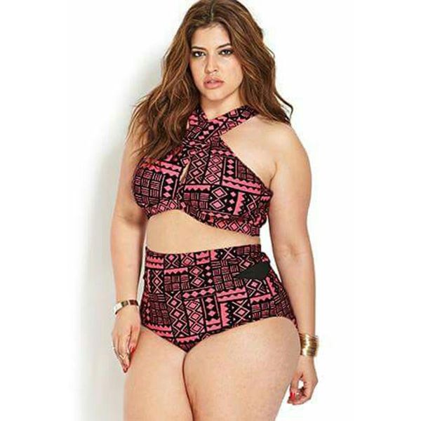 women's swimwear plus size women high waist cross halter neck bikini set plaid print ethnic cutout summer brazilian bikinis bathing sui, White;black
women's swimwear plus size women high waist cross halter neck bikini set plaid print ethnic cutout summer brazilian bikinis bathing sui, White;black