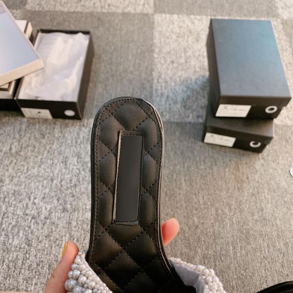 women designers flat slides sandals slippers chaoliu pearl woman's shoe feet details are impeccable import diy beads, Black
women designers flat slides sandals slippers chaoliu pearl woman's shoe feet details are impeccable import diy beads, Black