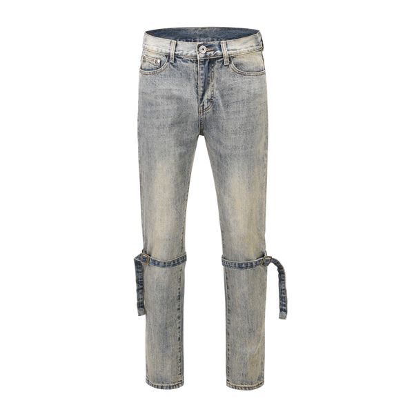 kanye high street style used washed bandage jeans men's fashion hip hop slim leggings, Blue
kanye high street style used washed bandage jeans men's fashion hip hop slim leggings, Blue