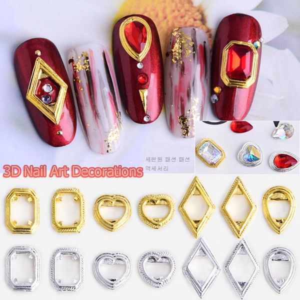 10pcs hollow metal nail rhinestones frame 3d art decorations charm geometry alloy diy gem manicure design accessories, Silver;gold
10pcs hollow metal nail rhinestones frame 3d art decorations charm geometry alloy diy gem manicure design accessories, Silver;gold