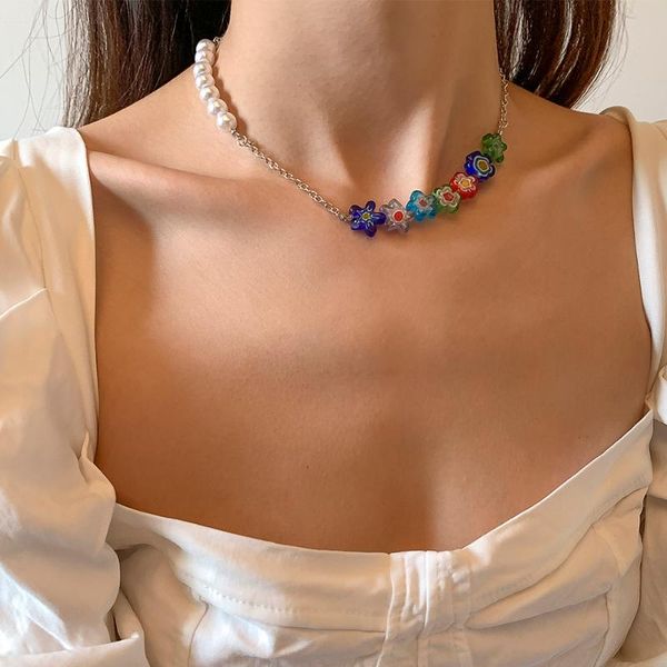 chokers lacteo y2k candy color heishi clay beads acrylic flower choker necklace hip hop asymmetric pearls metal chain charm, Golden;silver
chokers lacteo y2k candy color heishi clay beads acrylic flower choker necklace hip hop asymmetric pearls metal chain charm, Golden;silver