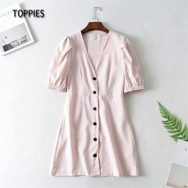 summer pink linen dress woman short sleeve mini v-neck puff beach blouses 210421, Black;gray
summer pink linen dress woman short sleeve mini v-neck puff beach blouses 210421, Black;gray
