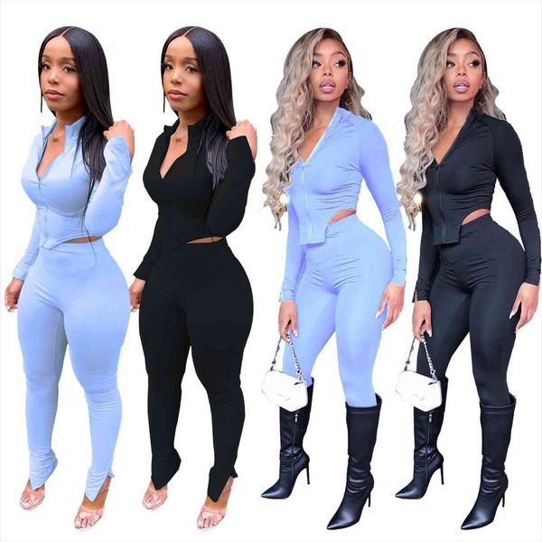 two piece suit solid women tracksuits zipper fork irregular crop joggers set streetwear nightclub party, Gray
two piece suit solid women tracksuits zipper fork irregular crop joggers set streetwear nightclub party, Gray