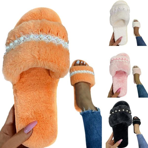 slippers women's fashion casual round toe flats flock lace slip on shoes fashionable design warm fast, Black
slippers women's fashion casual round toe flats flock lace slip on shoes fashionable design warm fast, Black