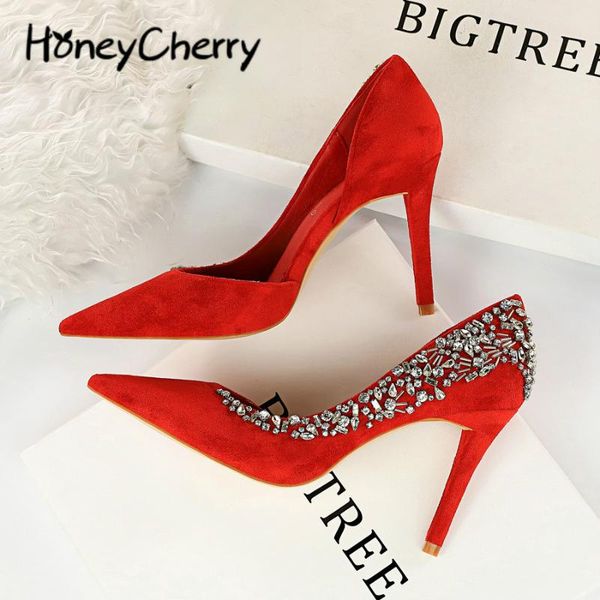 dress shoes banquet high heels women's suede shallow mouth pointed toe side hollow rhinestone high-heeled, Black
dress shoes banquet high heels women's suede shallow mouth pointed toe side hollow rhinestone high-heeled, Black