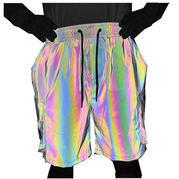 elastic waist holographic nylon 3m shorts colorful reflective quick dry cool street wear mens short, White;black
elastic waist holographic nylon 3m shorts colorful reflective quick dry cool street wear mens short, White;black